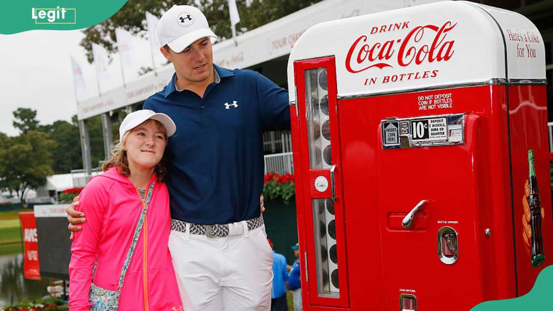 Jordan Spieth with his sister Ellie at East Lake Golf Club