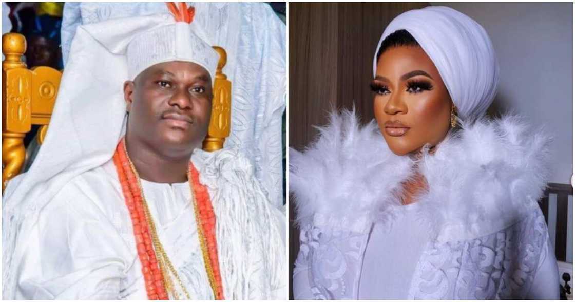 Photos of Ooni of Ife and Nkechi Blessing Photos of Ooni of Ife and Nkechi Blessing