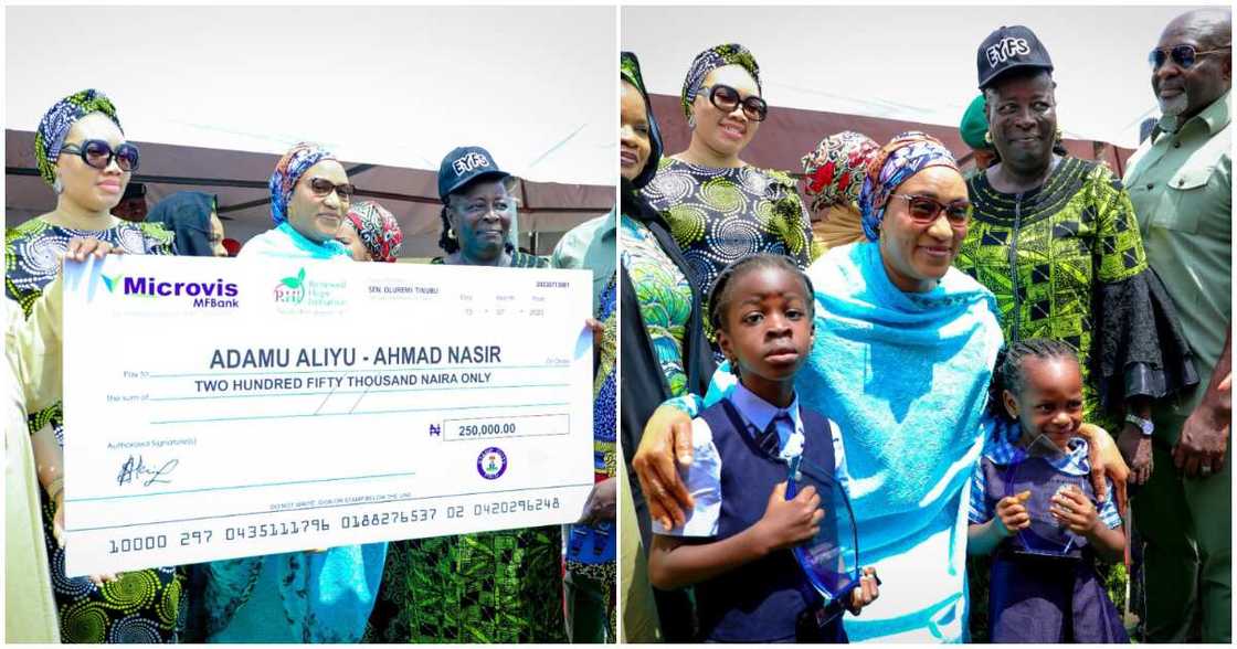 Trademore Estate flood victims /Abuja flood victims/ Oluremi Tinubu gives cash to flood victims Trademore Estate flood victims /Abuja flood victims/ Oluremi Tinubu gives cash to flood victims