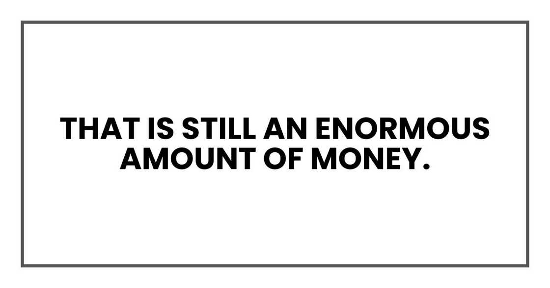 that is still an enormous amount of money. that is still an enormous amount of money.