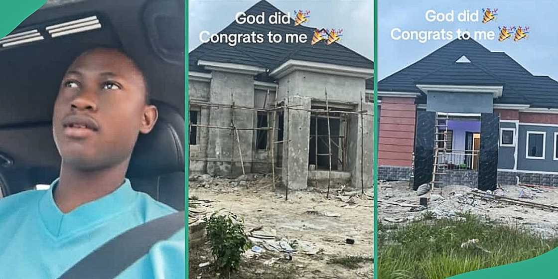 House owner gives gratitude to God for completion of house House owner gives gratitude to God for completion of house