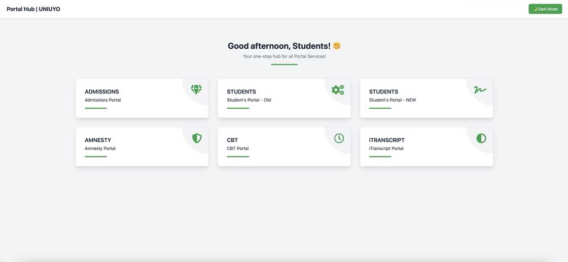 UNIUYO admission portal