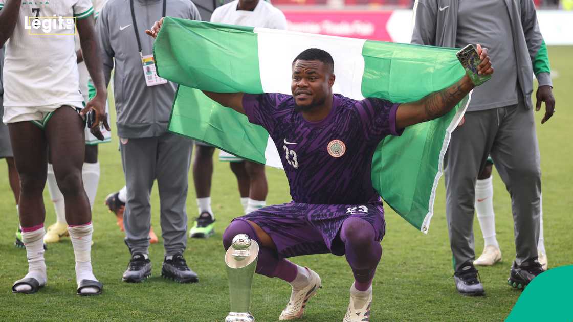 Stanley Nwabali, Nigeria, Unity Cup, Jamaica, England, Brentford. Stanley Nwabali, Nigeria, Unity Cup, Jamaica, England, Brentford.
