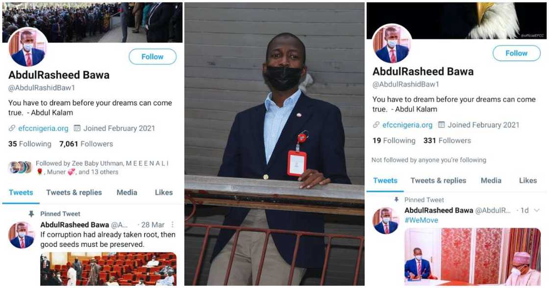 EFCC raises alarm over rapid increase of fake Bawa Twitter accounts EFCC raises alarm over rapid increase of fake Bawa Twitter accounts