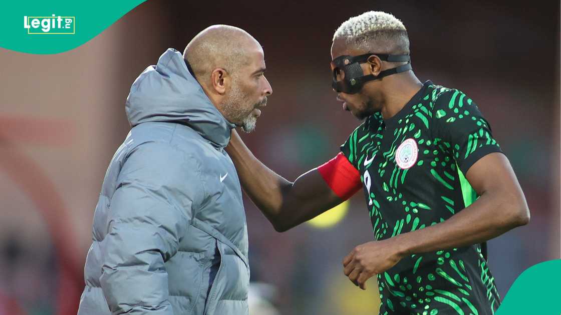 Eric Chelle, Victor Osimhen, Super Eagles, Nigeria, Galatasaray. Eric Chelle, Victor Osimhen, Super Eagles, Nigeria, Galatasaray.