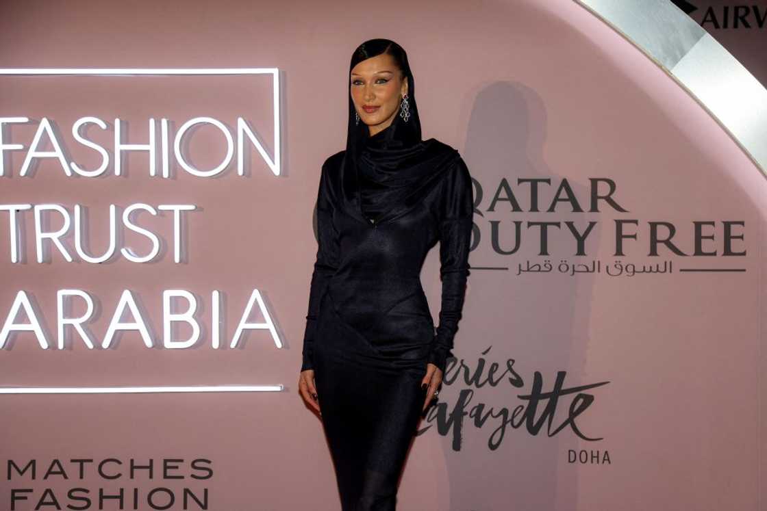 Bella Hadid attends a fashion event in Doha, Qatar