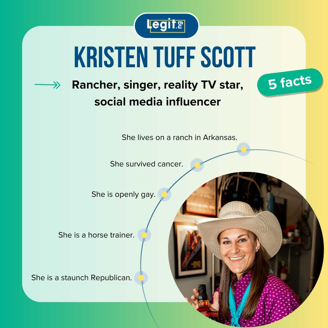 Kristen Tuff Scott carrying a bottle of liquor