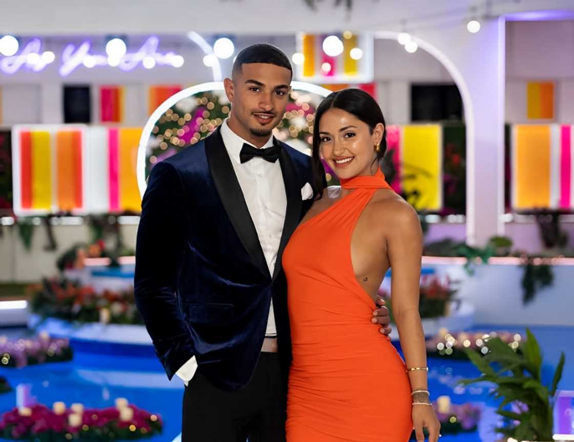 Leah and Miguel posing together
