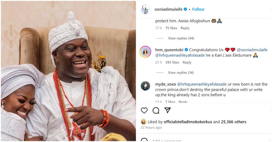 Ooni's third wife's congratulatory message to Olori Ashley Ooni's third wife's congratulatory message to Olori Ashley