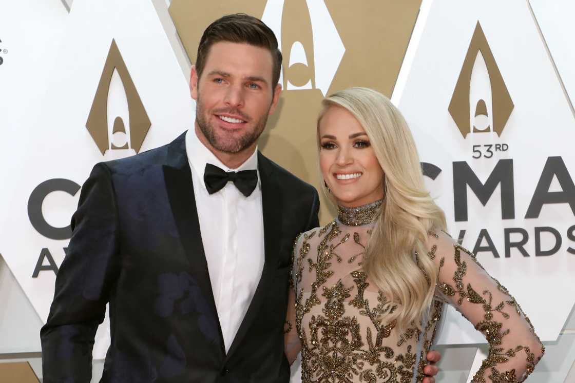 Mike Fisher and Carrie Underwood at Bridgestone Arena