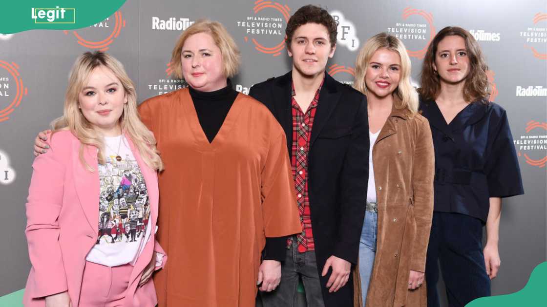 Derry Girls cast (L-R) Nicola Coughlan, Siobhan McSweeney, Dylan Llewellyn, Saoirse-Monica Jackson and Louisa Harland. Derry Girls cast (L-R) Nicola Coughlan, Siobhan McSweeney, Dylan Llewellyn, Saoirse-Monica Jackson and Louisa Harland.