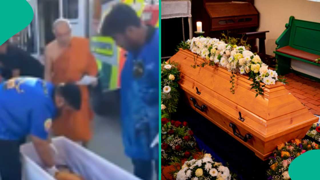 Woman was declared dead moves inside coffin. Woman was declared dead moves inside coffin.