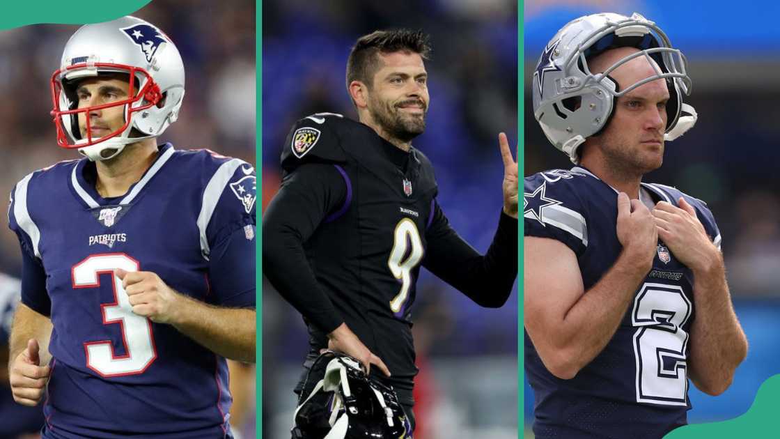 Some of the best placekickers in the NFL (L-R), Stephen Gostkowski, Justin Tucker, and Greg Zuerlein