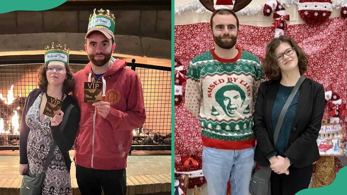 Connor and Emily at two different events
