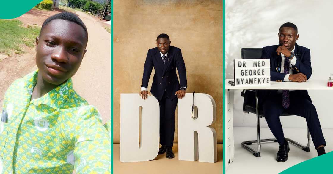 Man celebrates becoming a medical doctor.