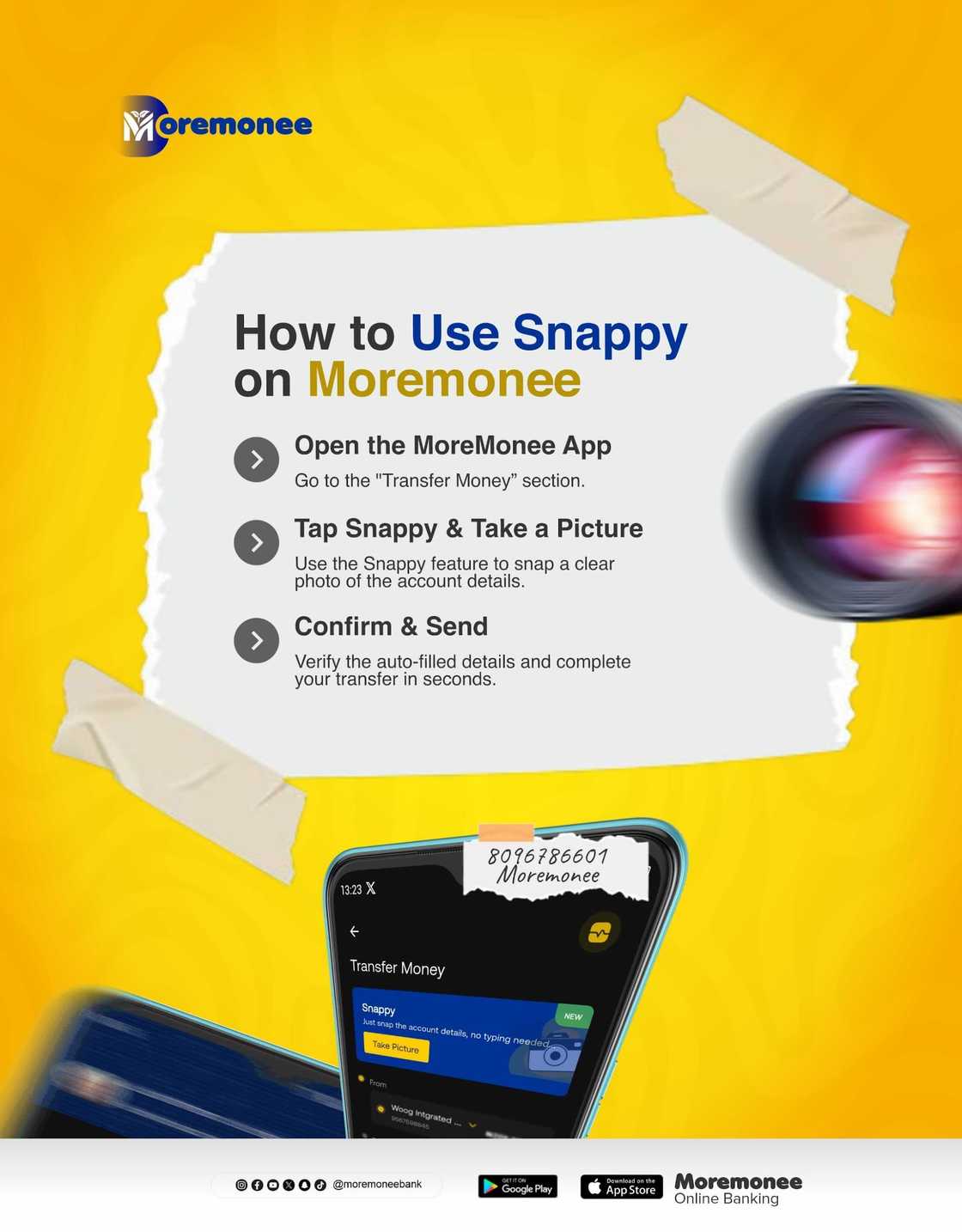 Africa's First-Ever Snap Payment Feature: Moremonee Pioneers Seamless Transactions with Snappy Africa's First-Ever Snap Payment Feature: Moremonee Pioneers Seamless Transactions with Snappy