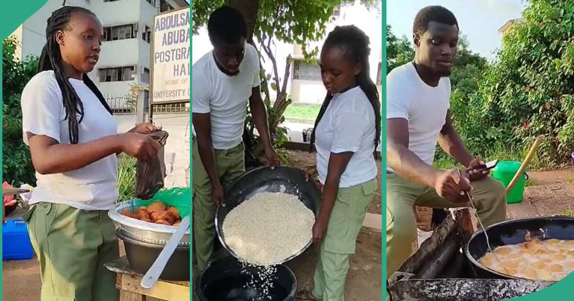 NYSC couples set up akara business. NYSC couples set up akara business.