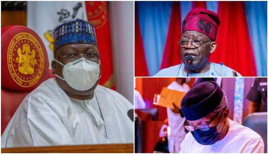 Lawan, Tinubu, Osinbajo Lawan, Tinubu, Osinbajo
