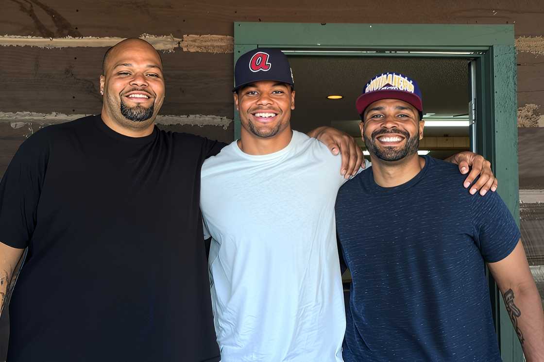 Jace, Dak, and Tad Prescott posing for a photo
