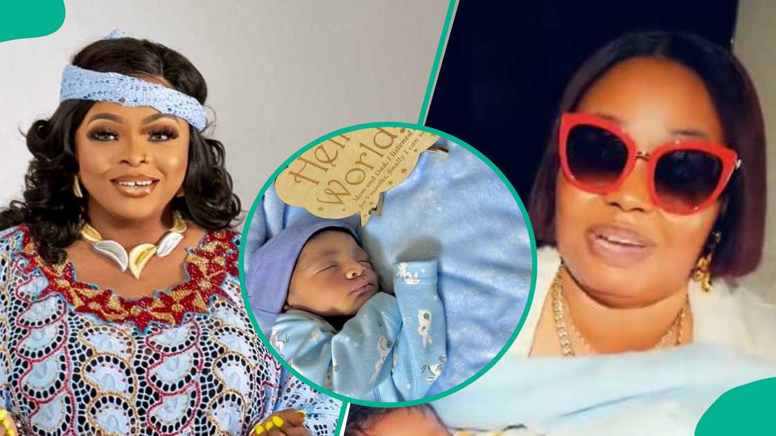 Lady excited over Dayo Amusa's baby Lady excited over Dayo Amusa's baby