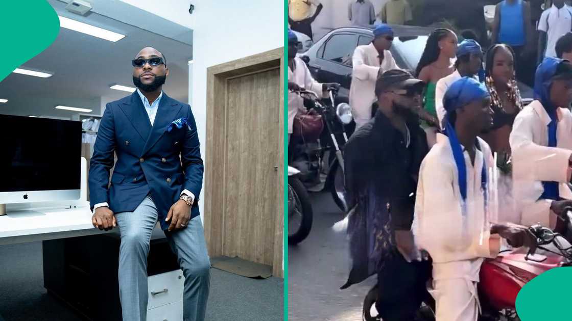 Davido turns Okada rider