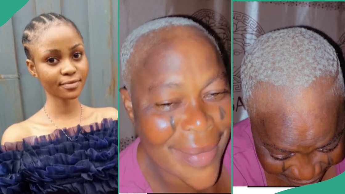 Lady shows mum who tinted her hair. Lady shows mum who tinted her hair.