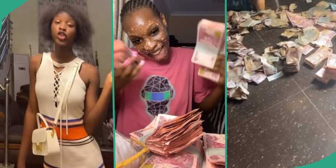 Chief's daughter shows off huge money they made from party Chief's daughter shows off huge money they made from party