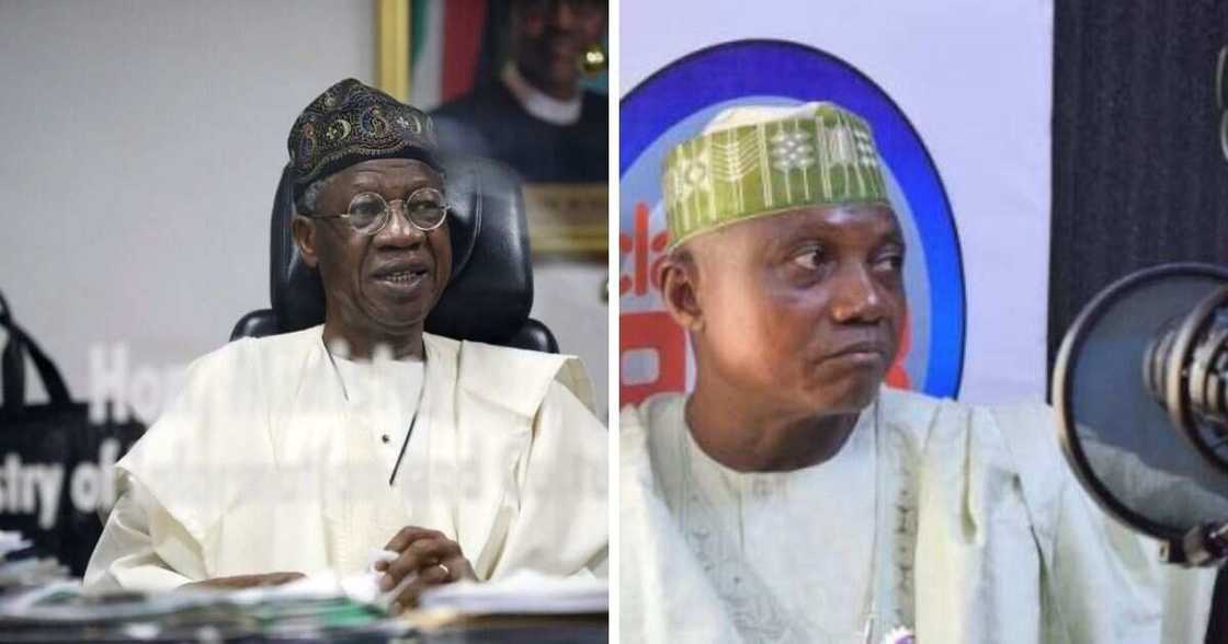 Information Minister, Lai Mohammed and Media aide to Buhari, Garba Shehu Information Minister, Lai Mohammed and Media aide to Buhari, Garba Shehu