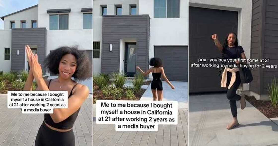 Lady acquires house after working for 2 years