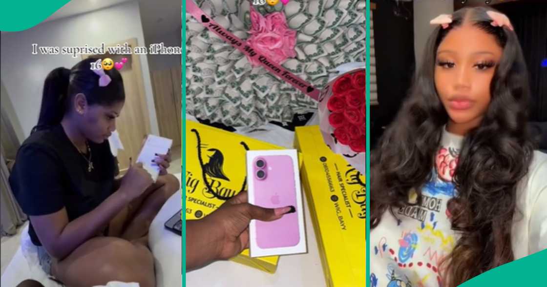 Lady excited as boyfriend surprised her with iPhone 16 Lady excited as boyfriend surprised her with iPhone 16