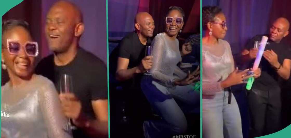 Billionaire Tonu Elumelu and wife dance happily at UBA End of the Year party Billionaire Tonu Elumelu and wife dance happily at UBA End of the Year party