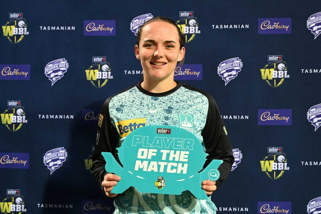 Amelia Kerr at Blundstone Arena in Hobart, Australia Amelia Kerr at Blundstone Arena in Hobart, Australia