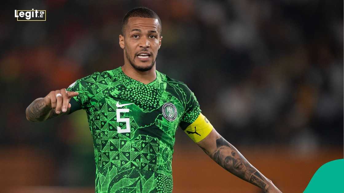 William Troost-Ekong, 2023 Africa Cup of Nations, AFCON, between, Nigeria, Cameroon, Abidjan, Ivory Coast. William Troost-Ekong, 2023 Africa Cup of Nations, AFCON, between, Nigeria, Cameroon, Abidjan, Ivory Coast.