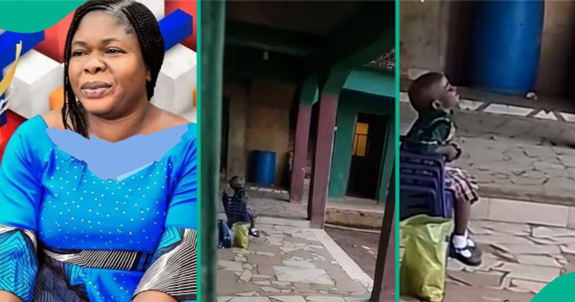 Teacher shares video of a little pupil singing passionately after school. Teacher shares video of a little pupil singing passionately after school.