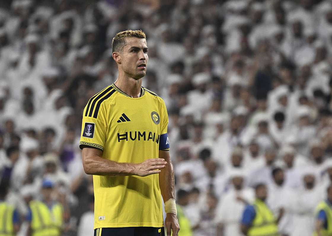 Cristiano Ronaldo in action during the AFC Champions League match Cristiano Ronaldo in action during the AFC Champions League match