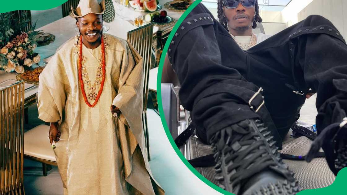 Naira Marley poses for photos