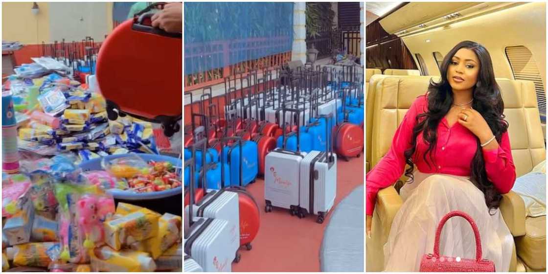 Regina Daniels children's birthday gift, Regina Daniels Regina Daniels children's birthday gift, Regina Daniels