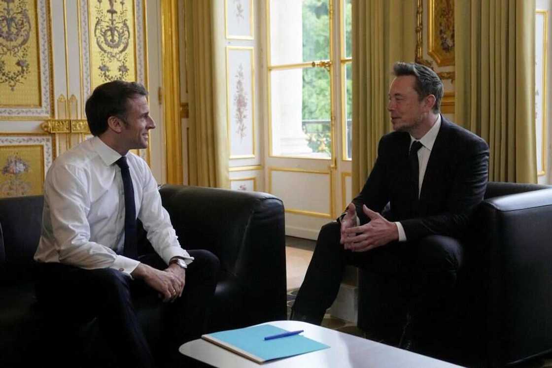 Emmanuel Macron et Elon Musk