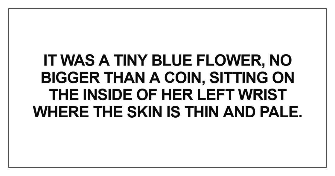 It was a tiny blue flower It was a tiny blue flower