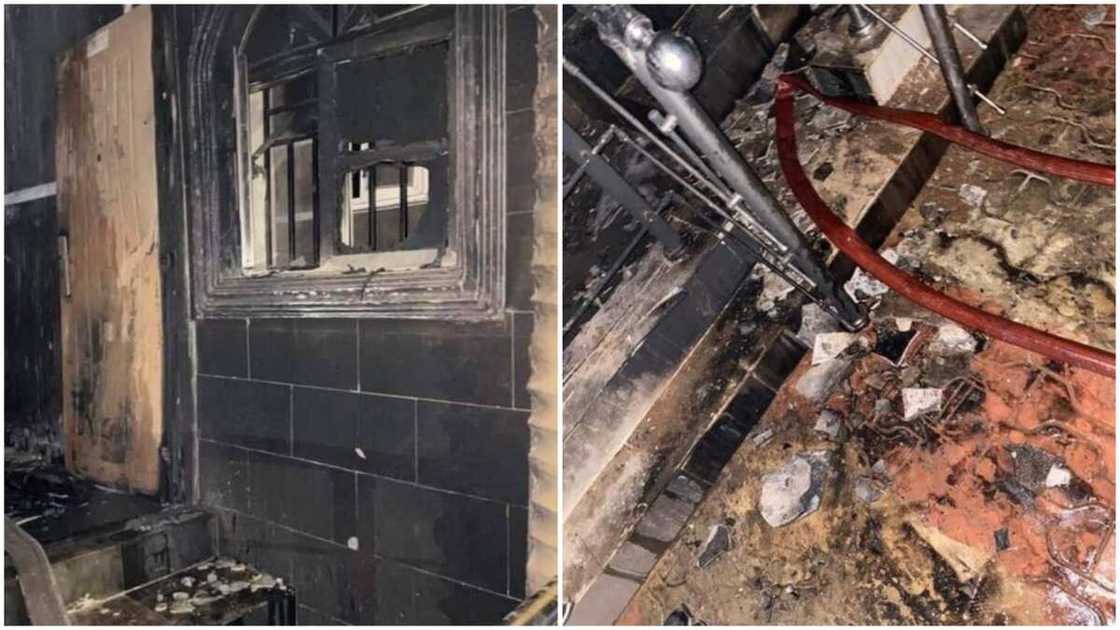 Sunday Igboho's house in Ibadan burnt down Sunday Igboho's house in Ibadan burnt down