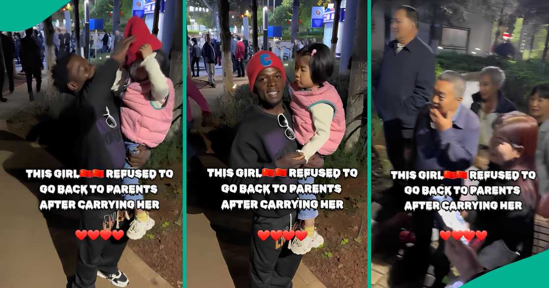 Video as Chinese kid refuses to go back to her parents after black man carried her Video as Chinese kid refuses to go back to her parents after black man carried her