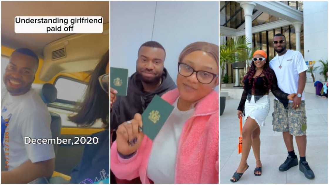 Couple built together/Lady and boyfriend travelled abroad. Couple built together/Lady and boyfriend travelled abroad.