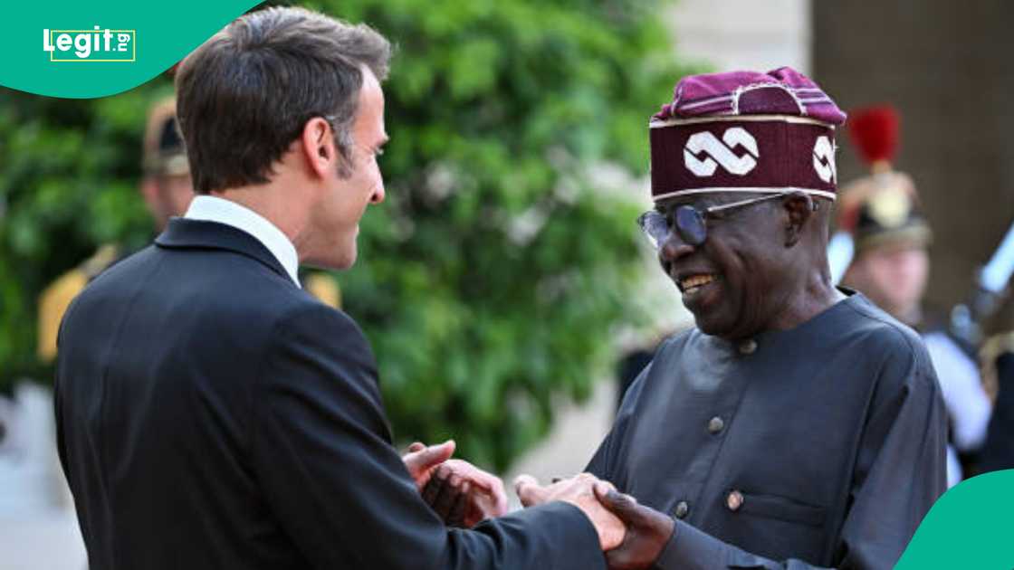 Shugaba Tinubu da Macron Shugaba Tinubu da Macron