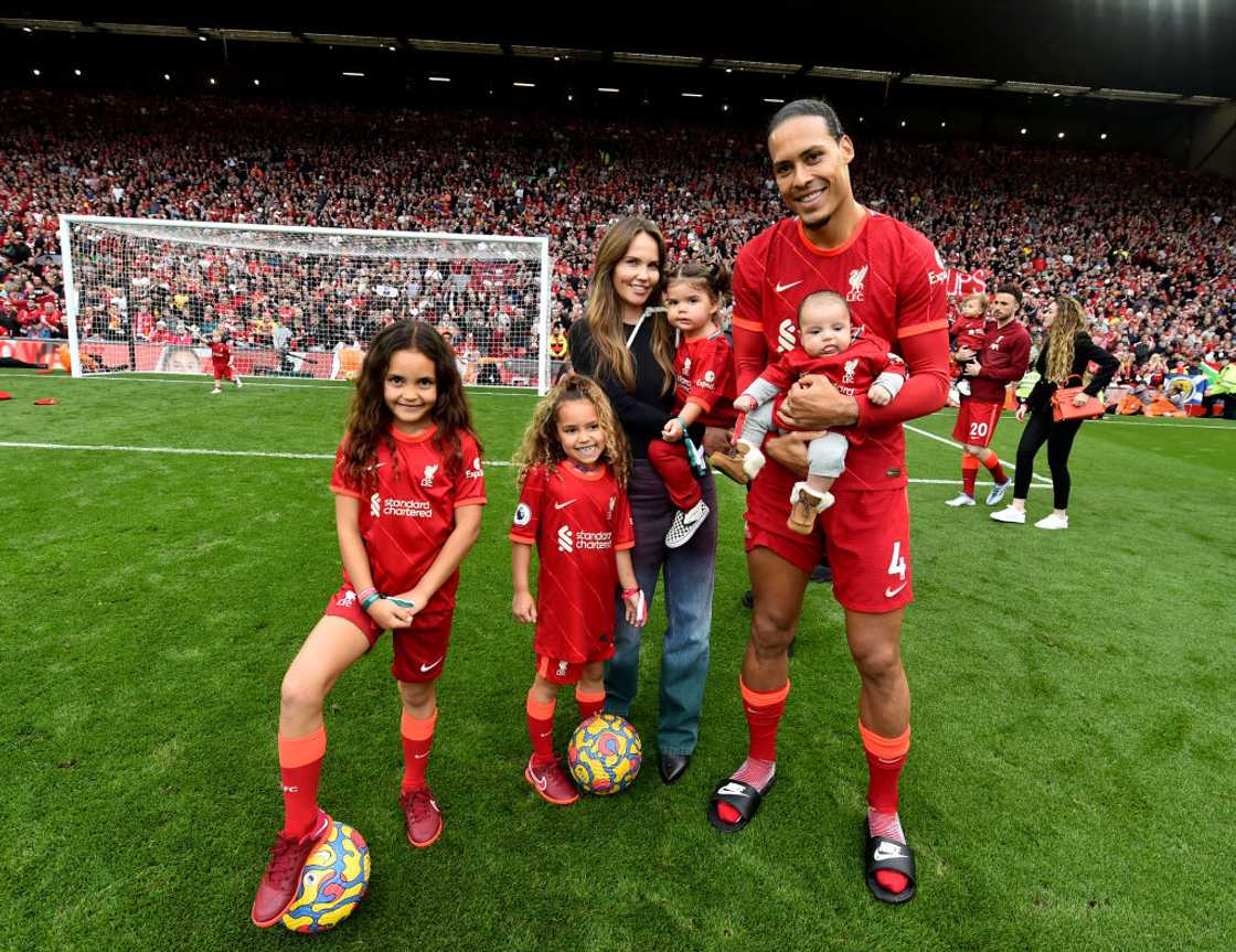 Virgil Van Dijk with his family Virgil Van Dijk with his family