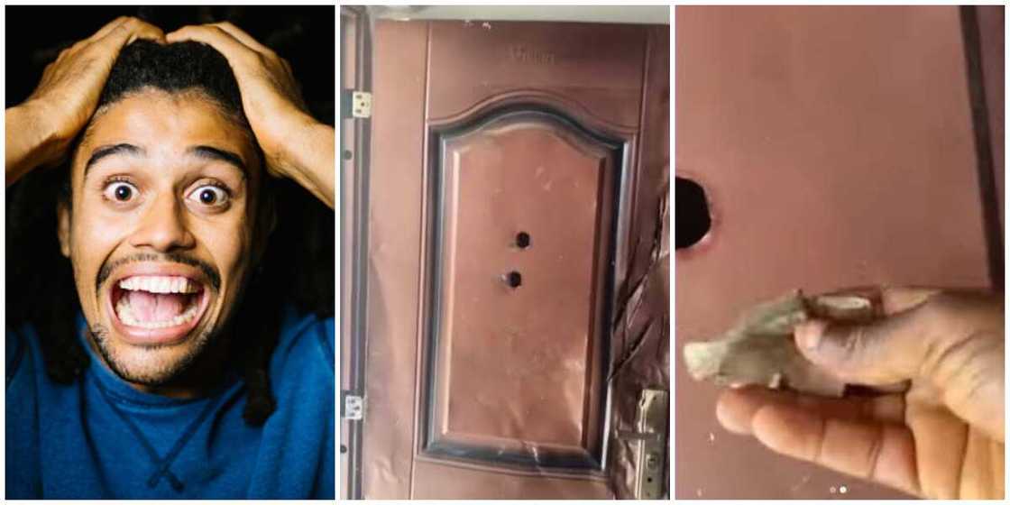 Nigerian man shares the incredible items he found in a door he bought in Delta state Nigerian man shares the incredible items he found in a door he bought in Delta state