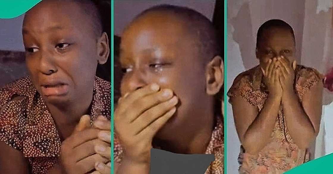 Female student cuts her hair after seeing her UTME 2025 result. Female student cuts her hair after seeing her UTME 2025 result.