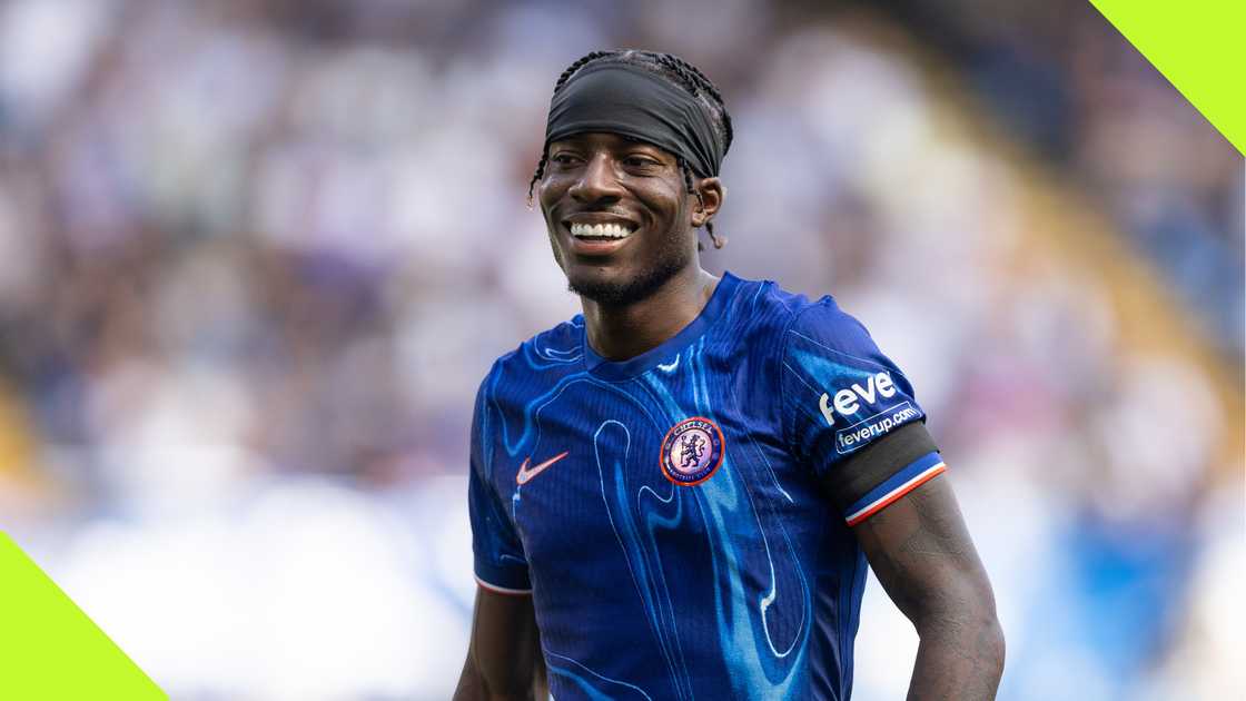 Noni Madueke during a Premier League match for Chelsea Noni Madueke during a Premier League match for Chelsea