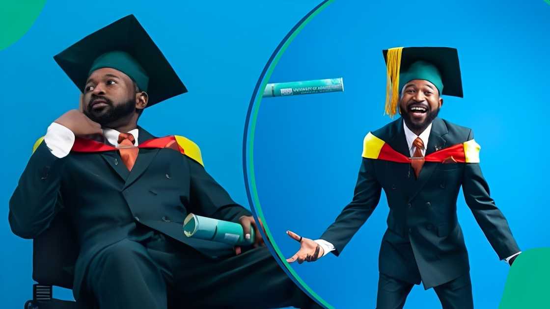 A man graduates from FUNAAB 10 years after secondary school A man graduates from FUNAAB 10 years after secondary school
