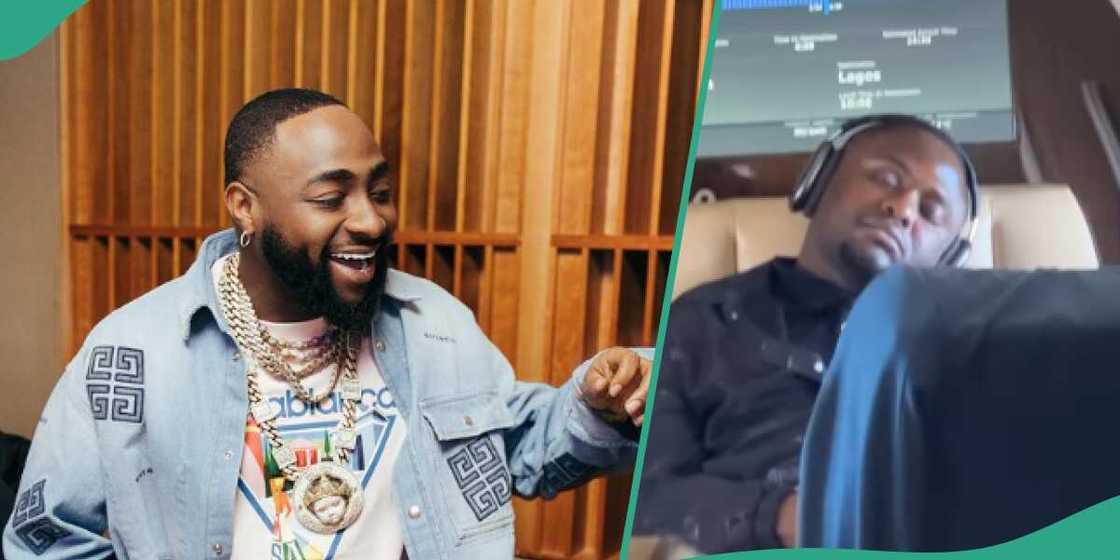 Video of Davido and Ubi Franklin on private jet goes viral