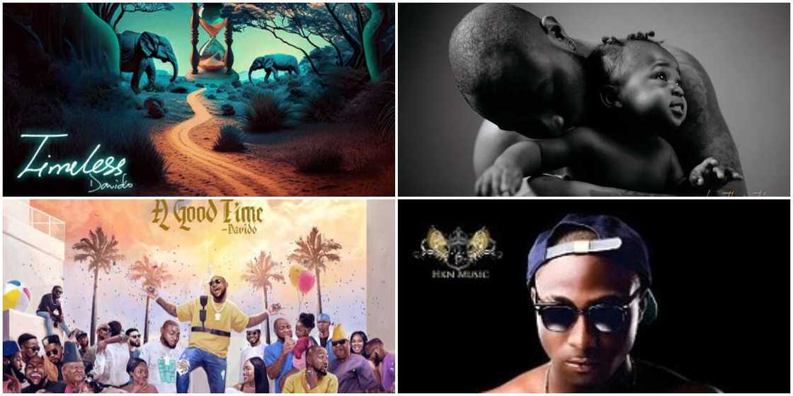Davido's Timeless, Davido's A Better Time, Davido's A Good Time, and Baba Olowo Davido's Timeless, Davido's A Better Time, Davido's A Good Time, and Baba Olowo